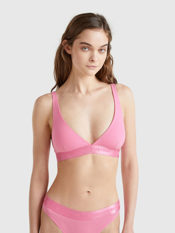 Reggiseno a triangolo in cotone stretch Donna