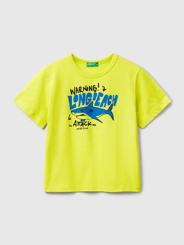 T-shirt con stampa fluo Bambino