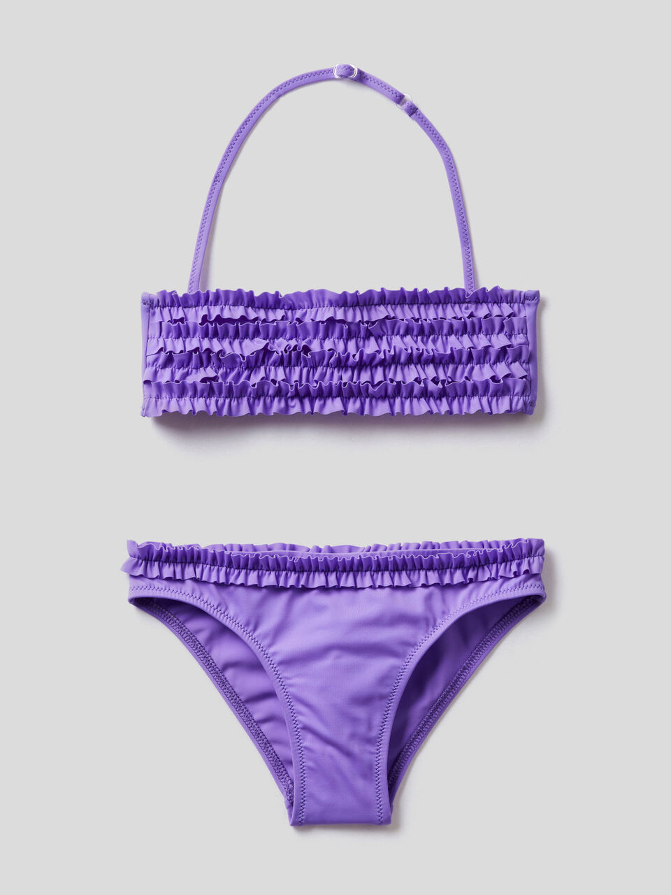 Bikini in ECONYL® con rouches image number 1