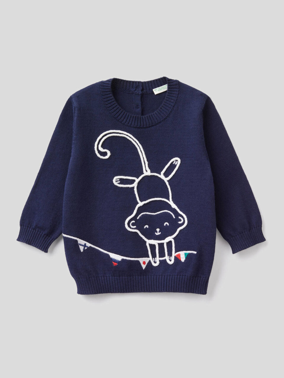 Maglia in 100% cotone con ricamo image number 1