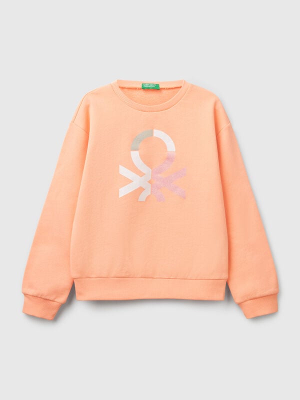Felpa con stampa glitter Bambina