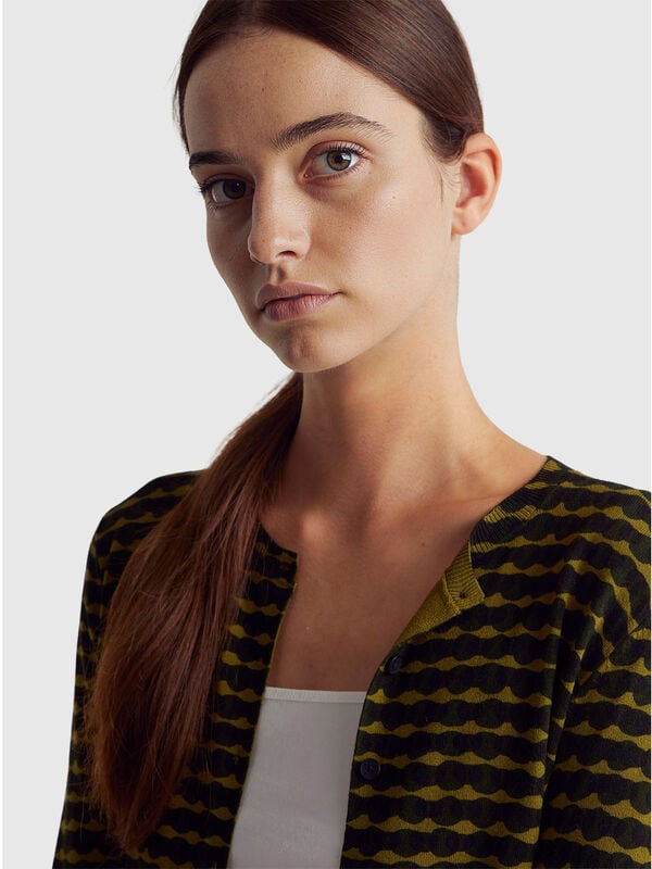 Cardigan con stampa grafica Donna