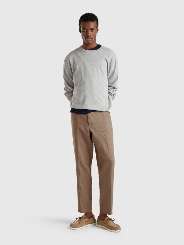 Chino in puro lino Uomo