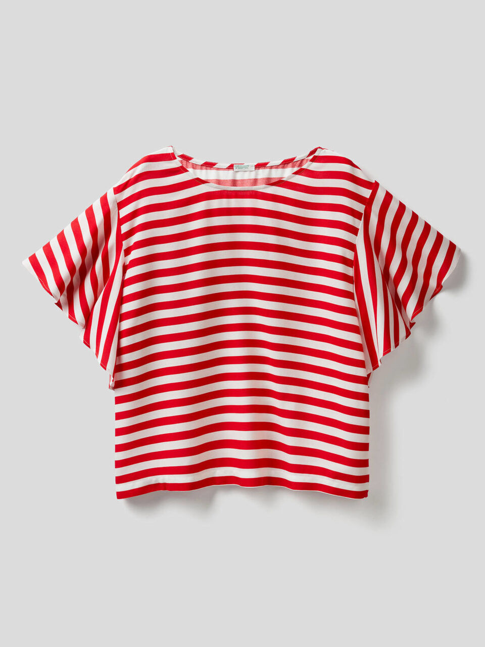 T-shirt con maniche volant image number 1