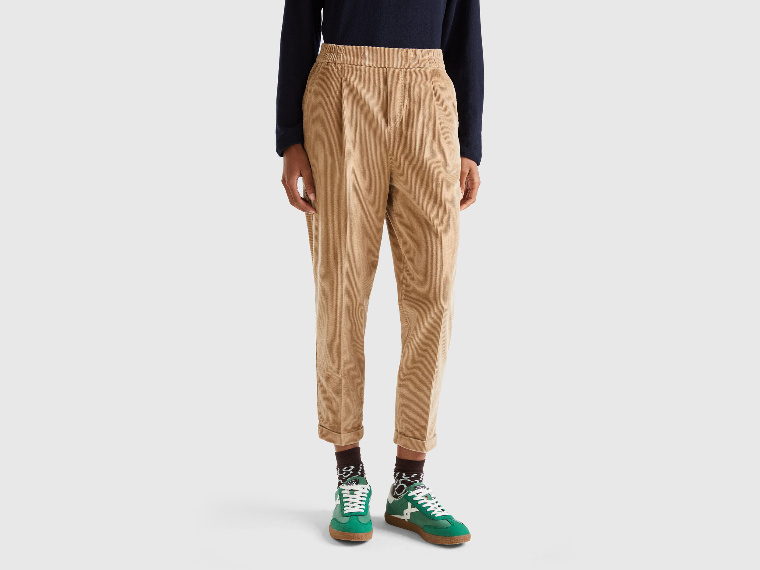 Pantaloni con elastico in vita sale benetton
