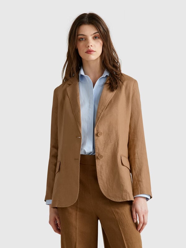 Blazer in puro lino Donna