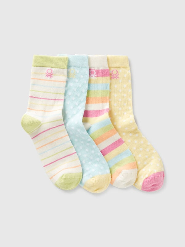 Quattro paia di calzini fantasia Bambino