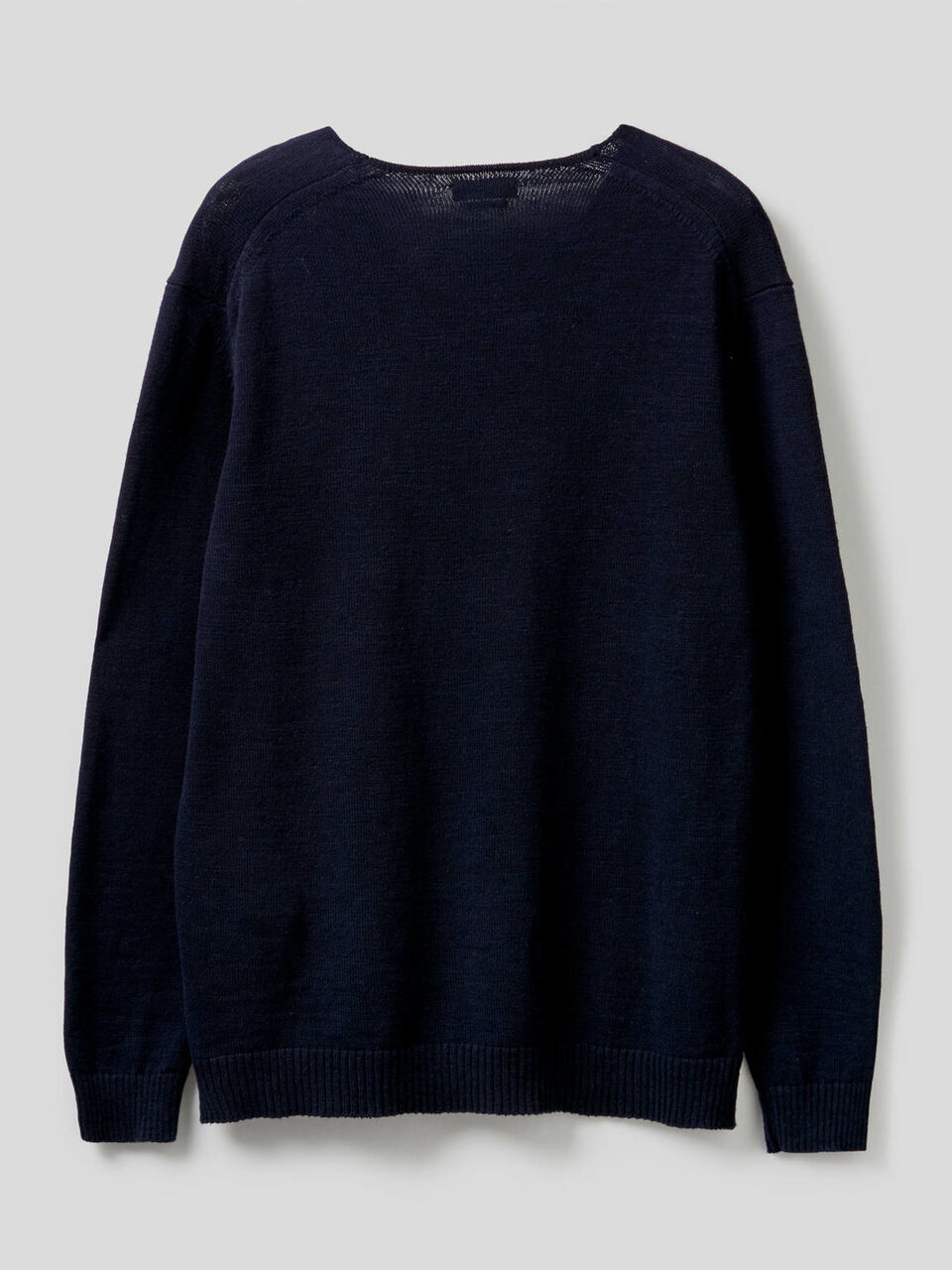 Maglia scollo a V in cotone misto lino image number 2
