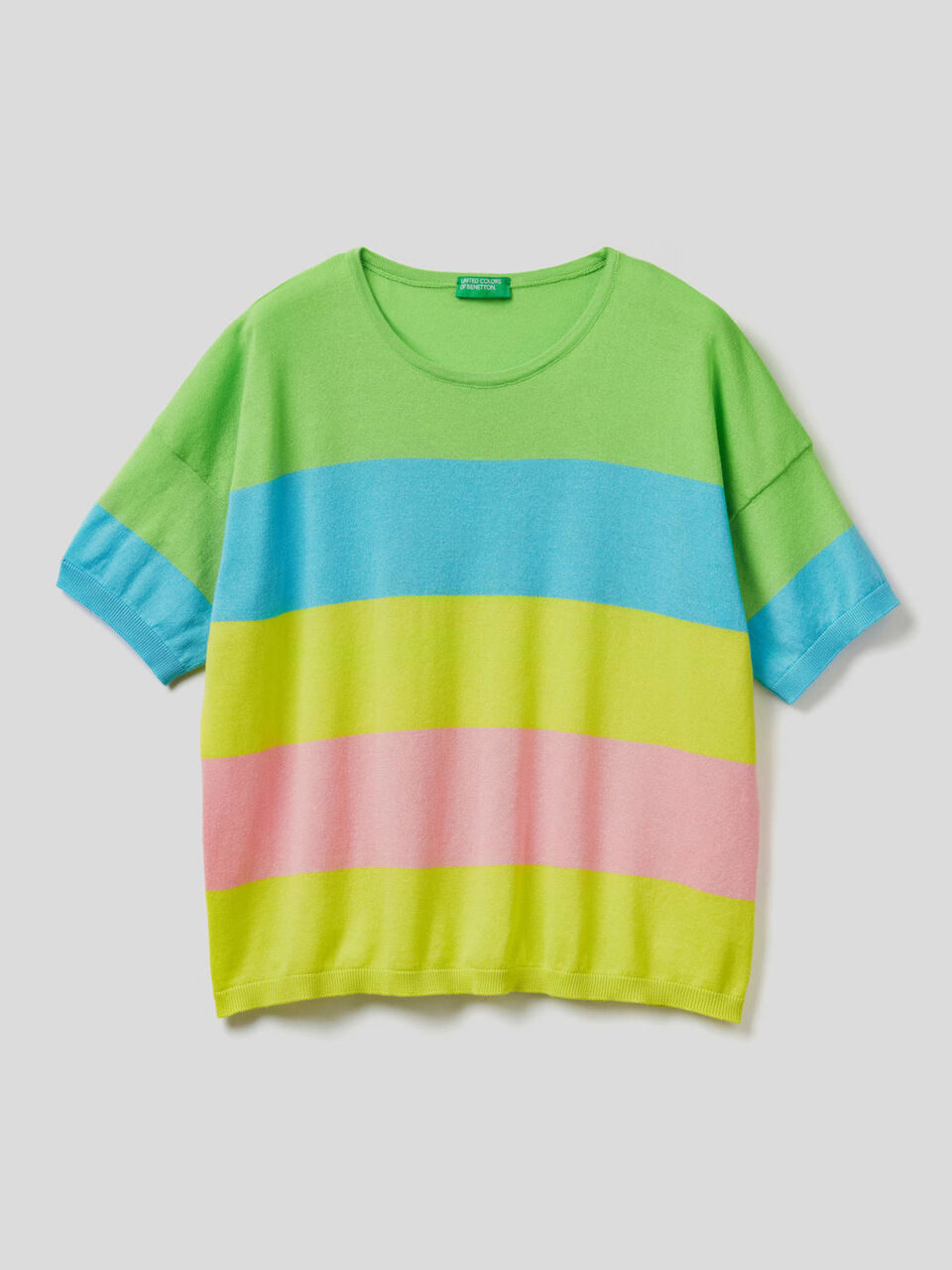 Maglia a righe in puro cotone image number 1