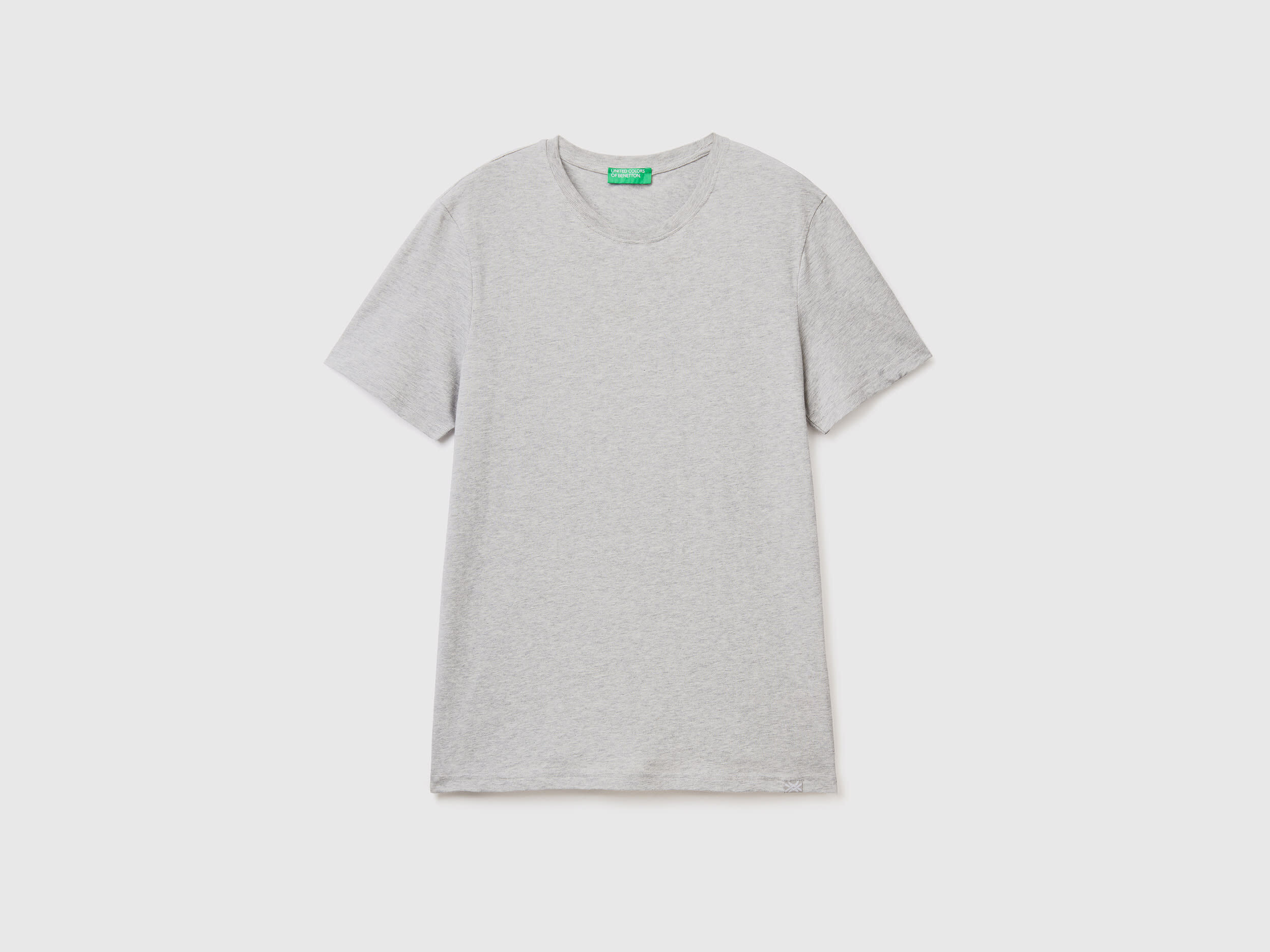 T shirt grigio melange Grigio Chiaro Benetton