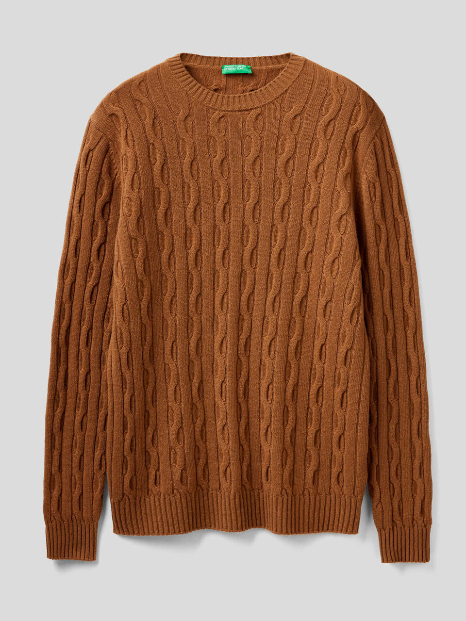 Maglia a trecce in misto lana image number 1