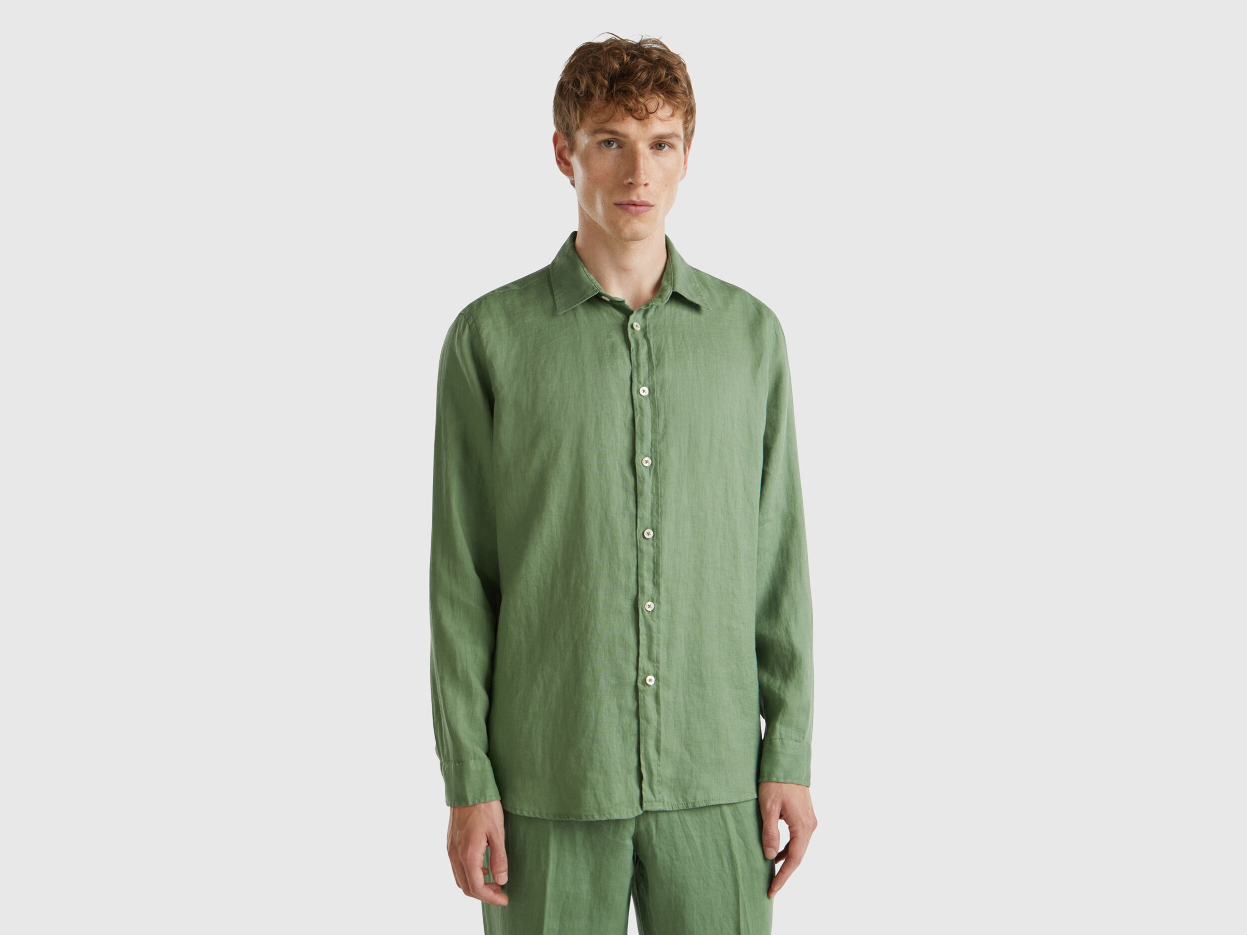Camicia lino benetton new arrivals