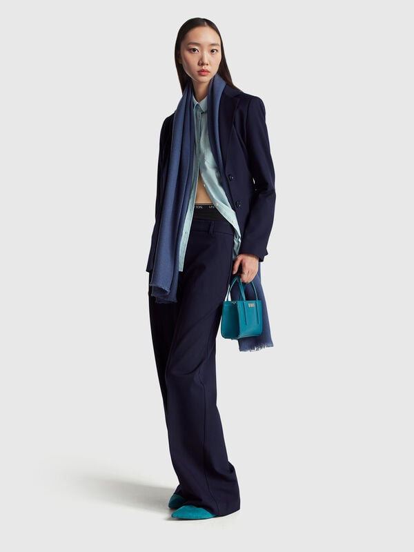 Pantaloni ampi in misto viscosa stretch Donna