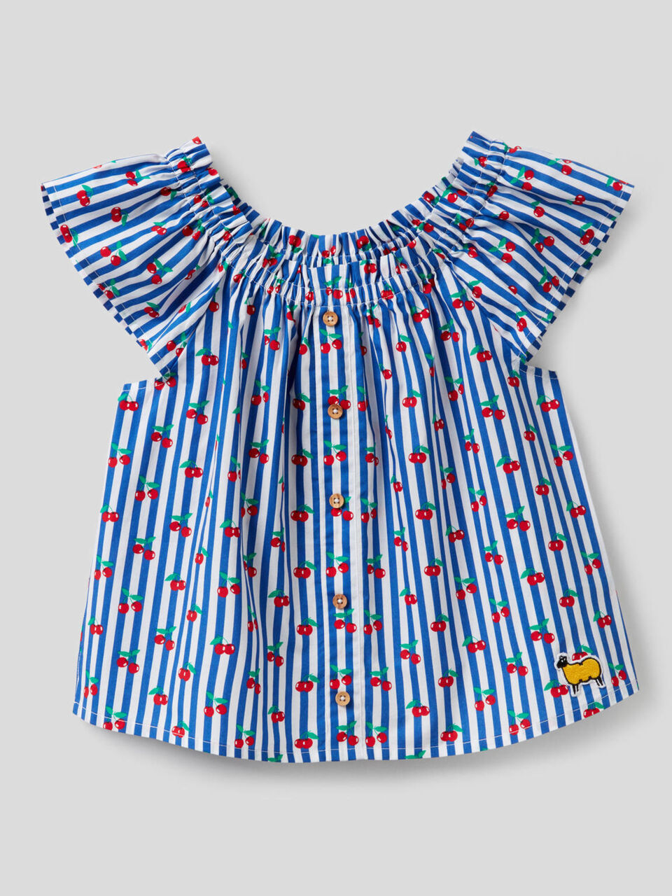 Blusa stampata in 100% cotone image number 1
