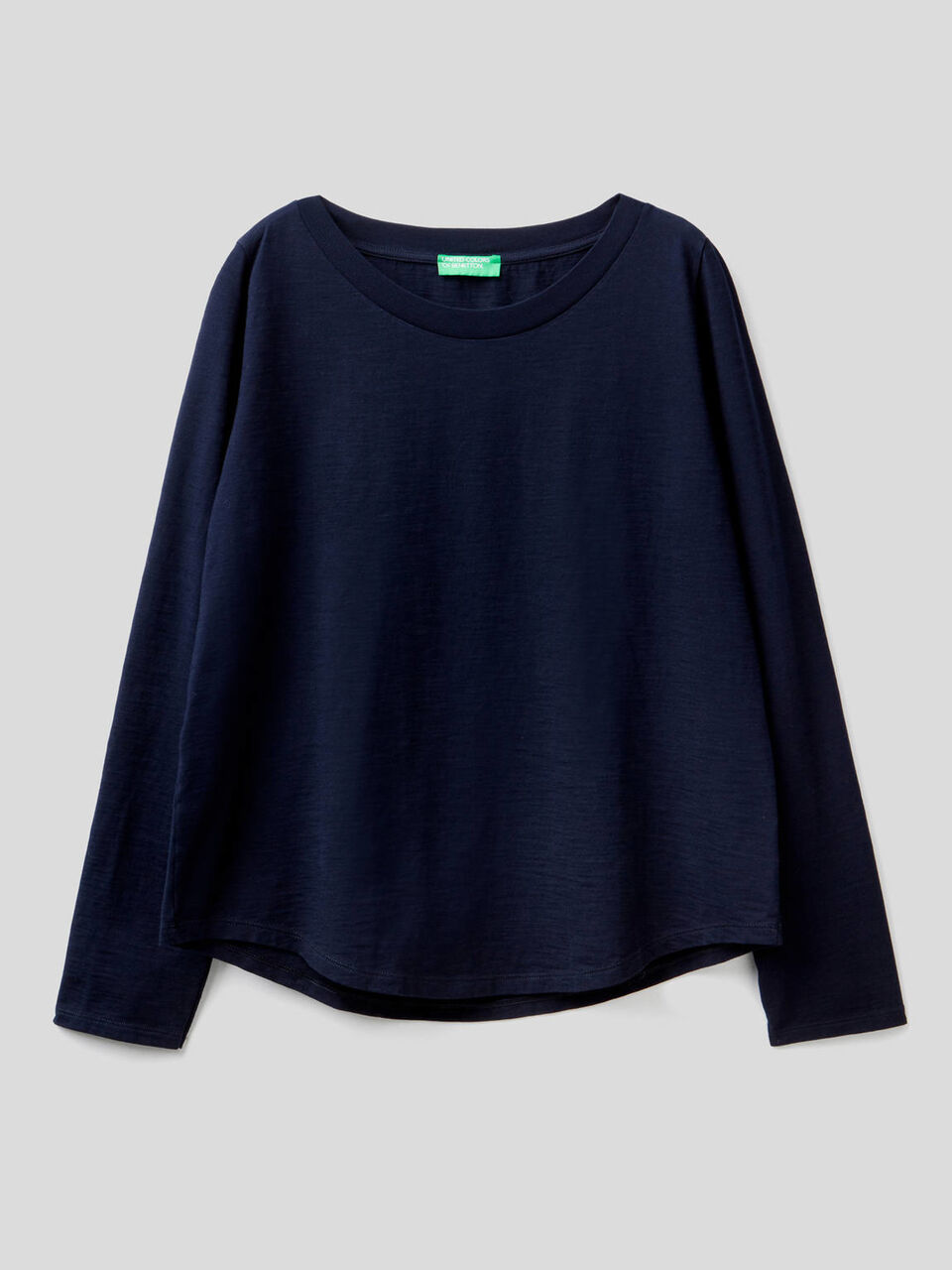 T-shirt manica lunga in puro cotone image number 1
