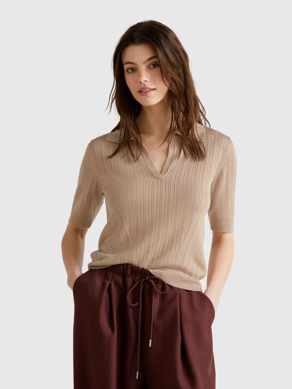 Polo in maglia a manica corta Donna