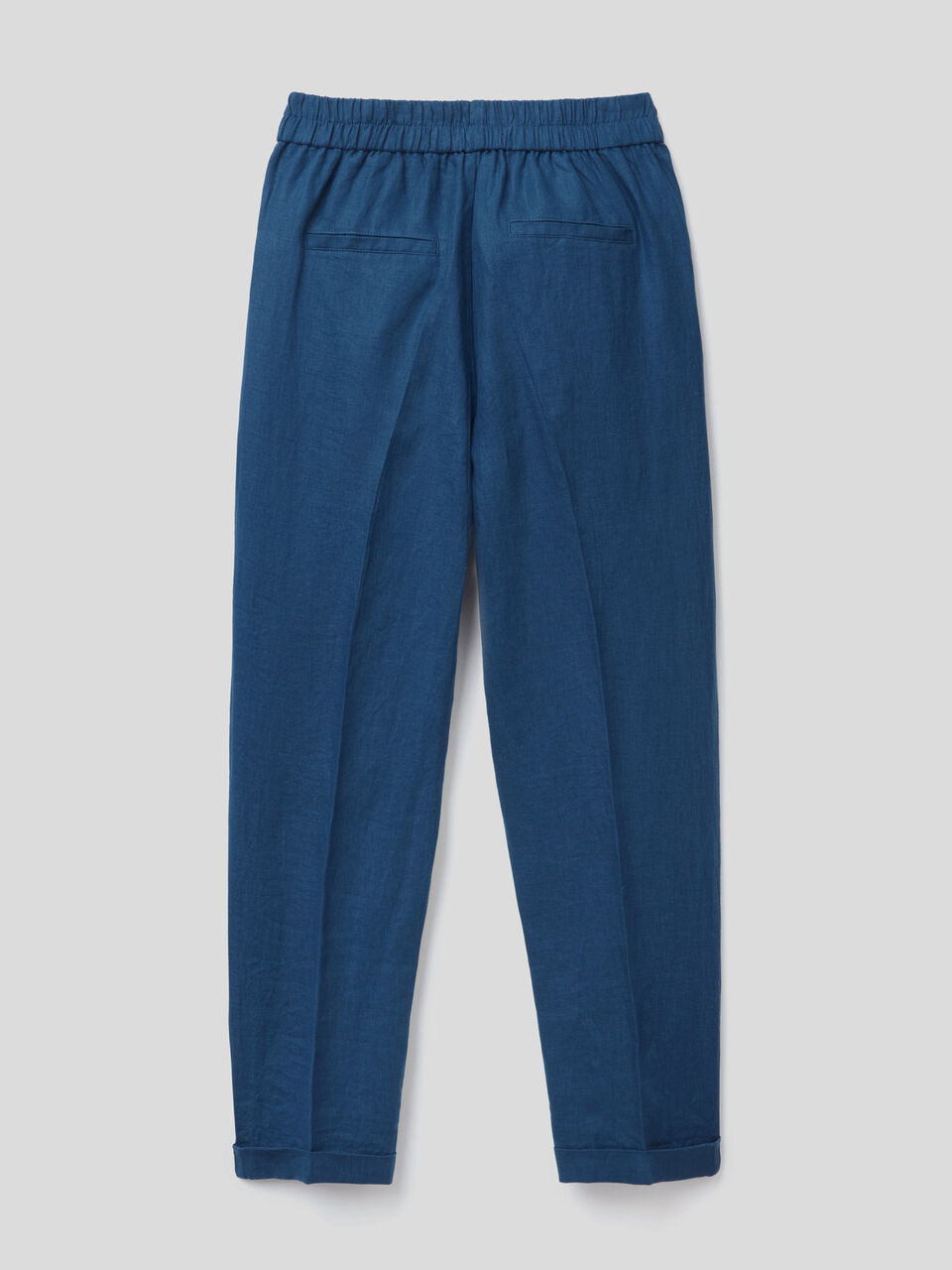 Pantaloni cropped in 100% lino image number 2