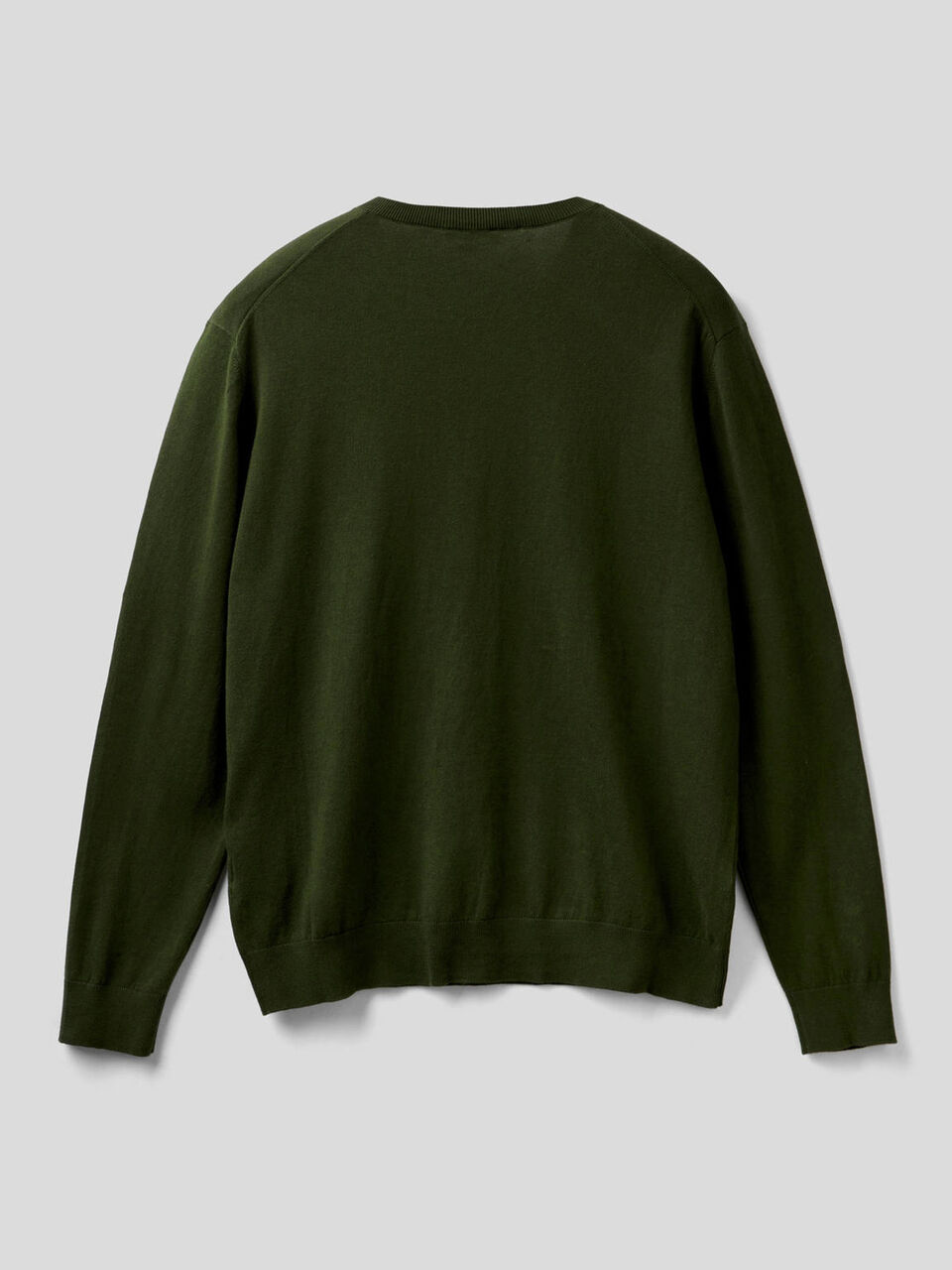 Maglia scollo a V in misto cotone image number 2
