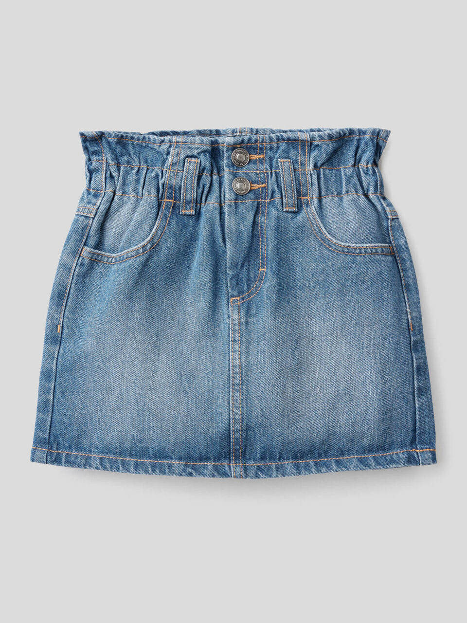 Gonna di jeans con vita arricciata image number 1