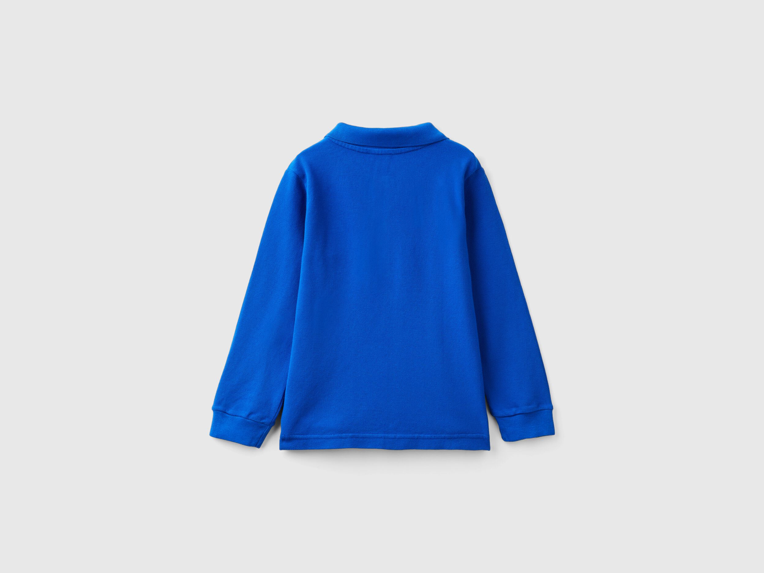 Polo manica lunga in cotone biologico Bluette Benetton