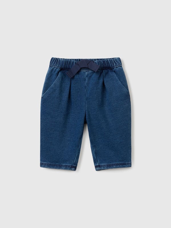 Pantaloni con coulisse effetto denim Baby