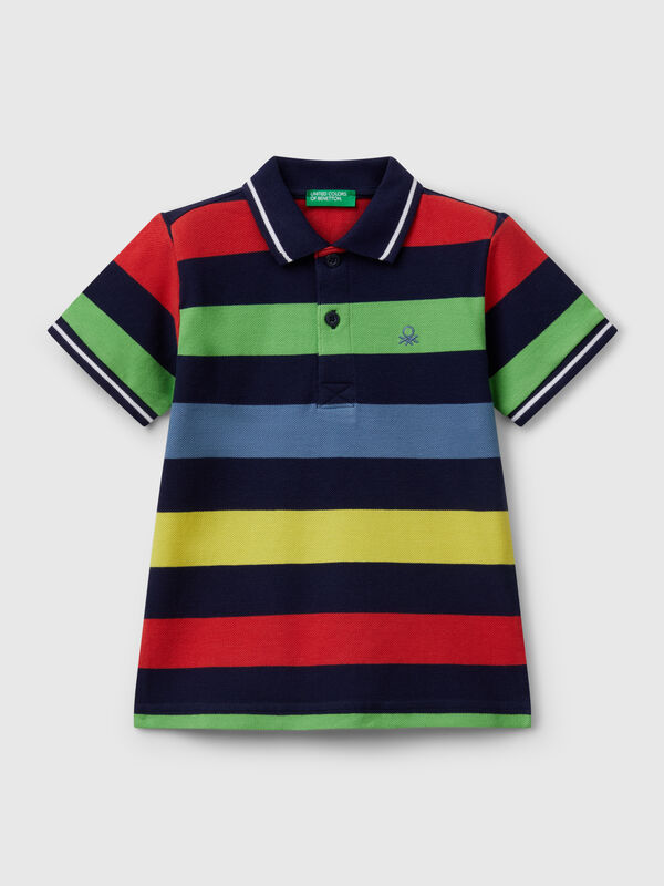 Polo manica corta a righe Bambino