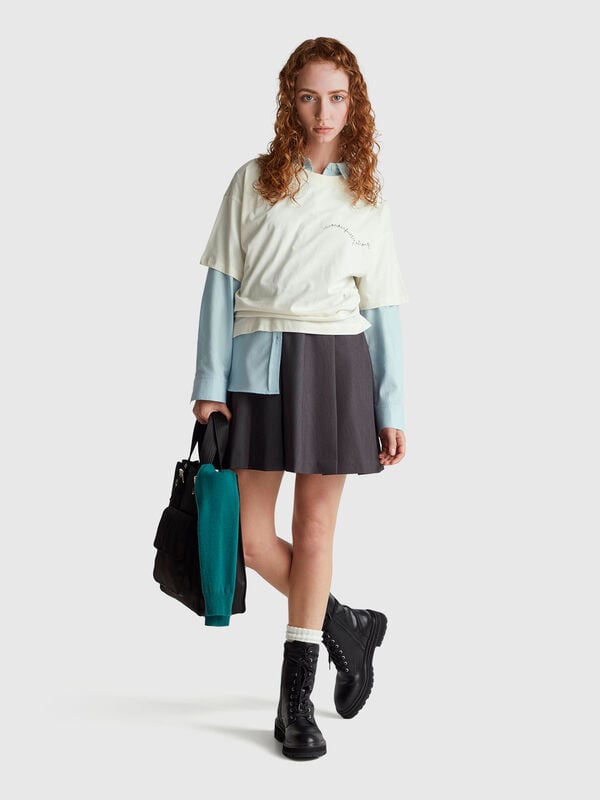 Minigonna con pieghe Donna