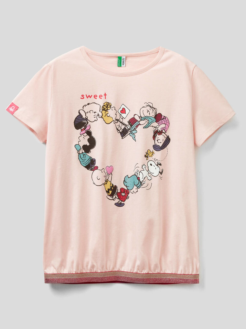 T-shirt stampa Peanuts con elastico lurex image number 1