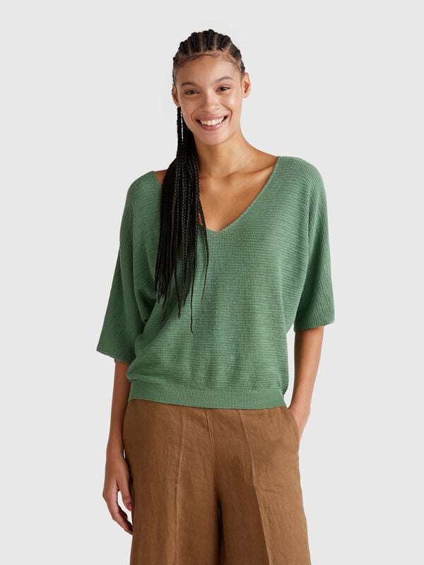 Maglia reversibile cropped Donna