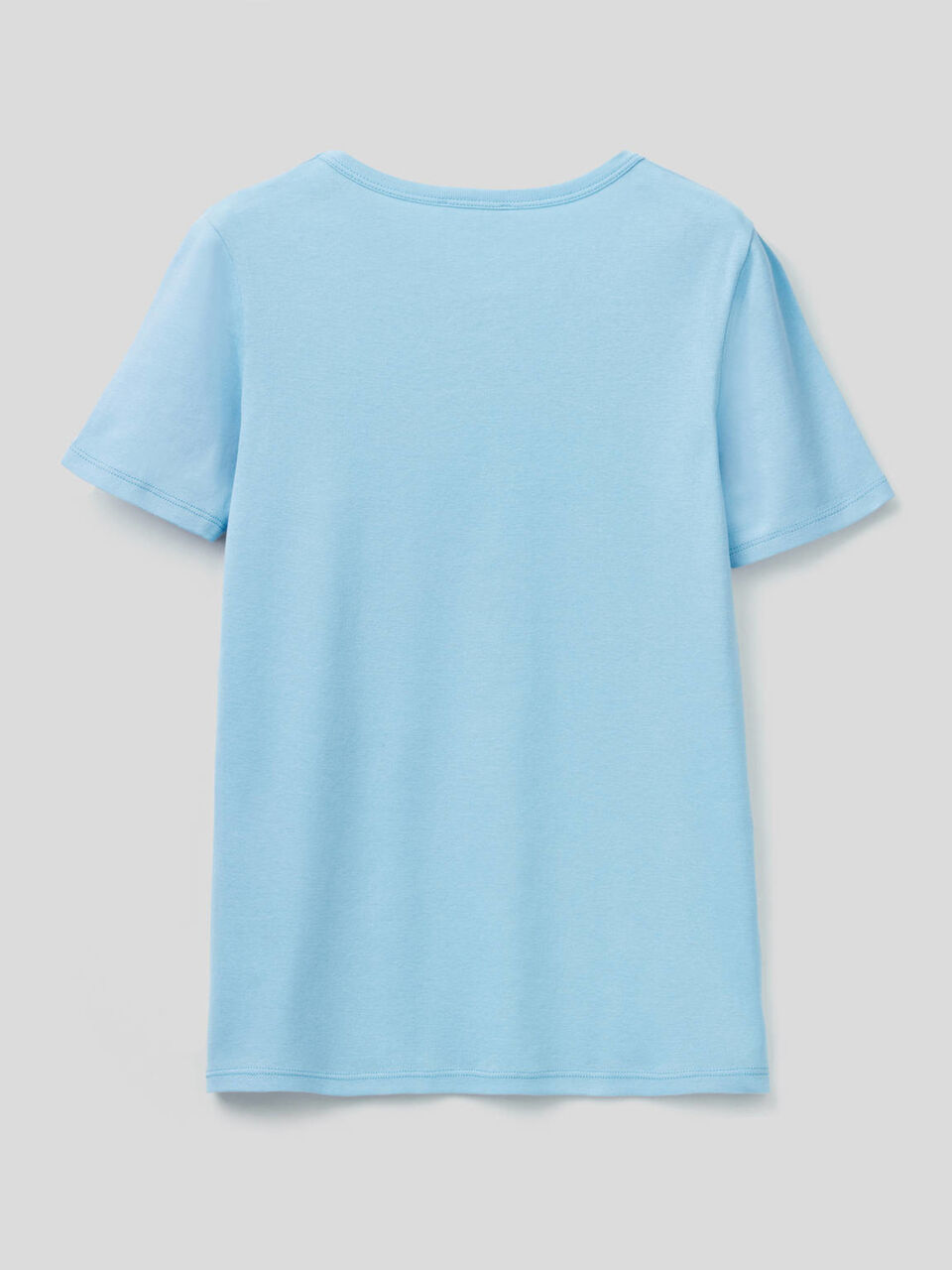 T-shirt 100% cotone con stampa logo glitter image number 2