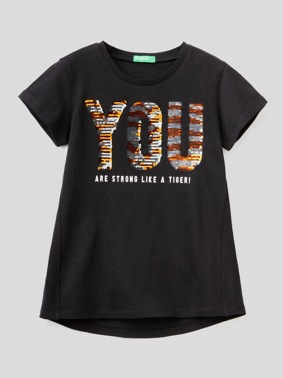 T-shirt in cotone con paillettes image number 2