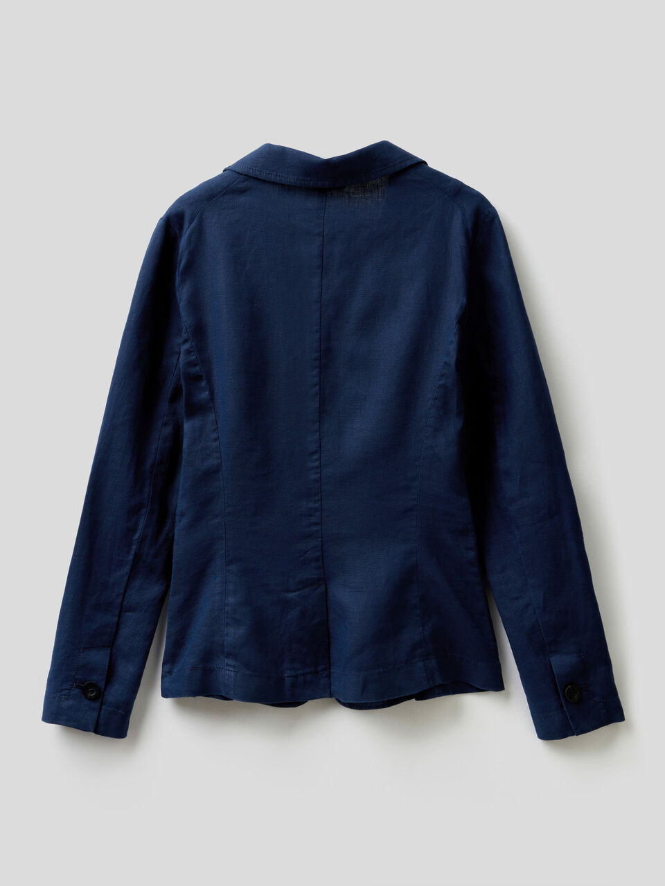 Blazer sciancrato in 100% lino image number 2