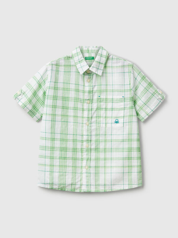 Camicia a quadri 100% cotone Bambino