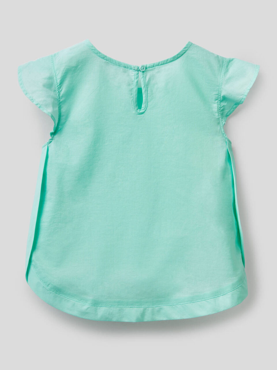 Blusa in cotone con manica volant image number 2