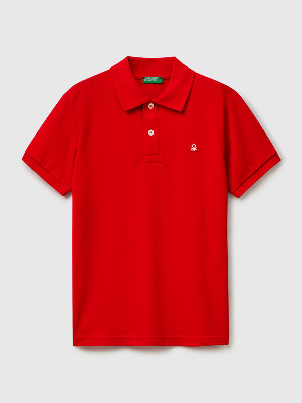 Polo slim fit in puro cotone Bambino