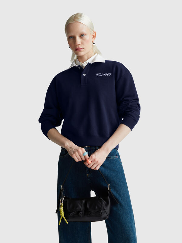 Polo in felpa comfort fit Donna