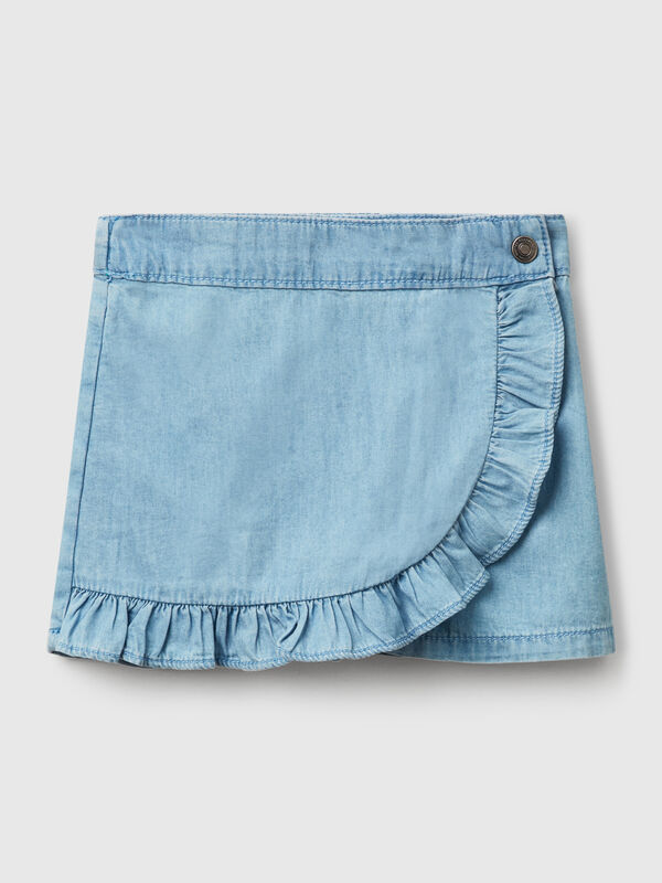 Gonna pantalone in chambray Bambina