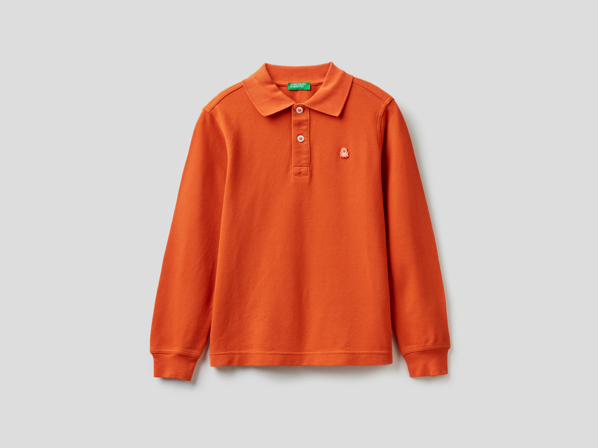 Polo Manica Lunga 100% Cotone Bio United Colors of Benetton Abbigliamento Top e t-shirt T-shirt Polo