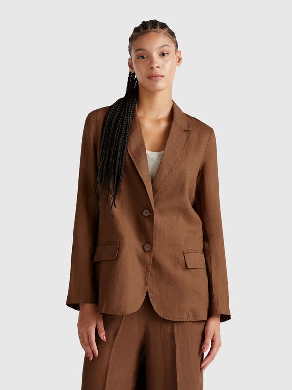 Blazer in puro lino Donna