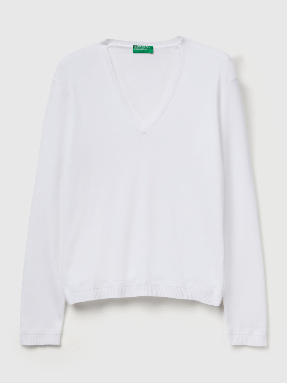 MAGLIA SCOLLO V M/L Donna image number 1