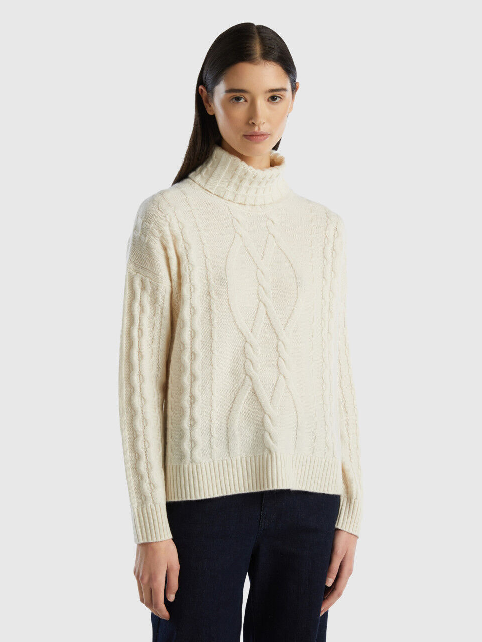Maglioni collo sale alto benetton