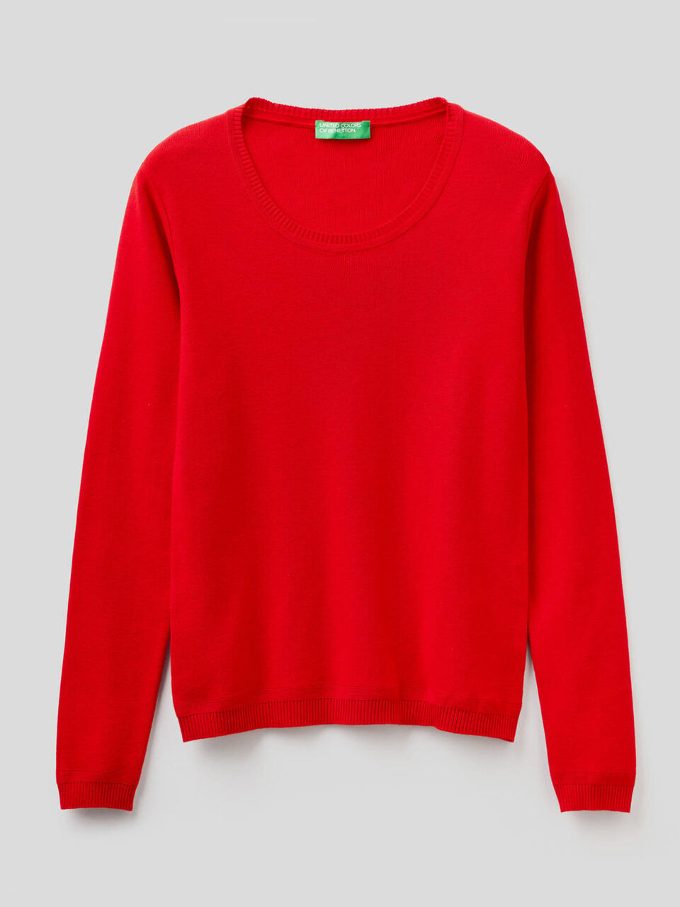 Maglia girocollo in puro cotone image number 1
