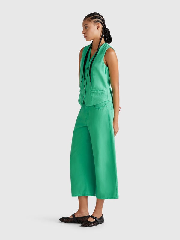 Pantaloni verdi cinque tasche Donna