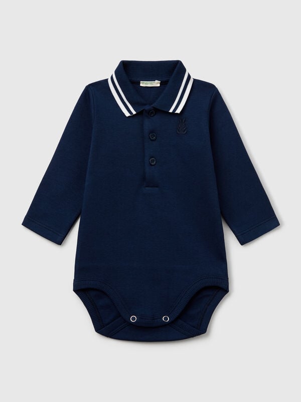 Body a polo in cotone Baby