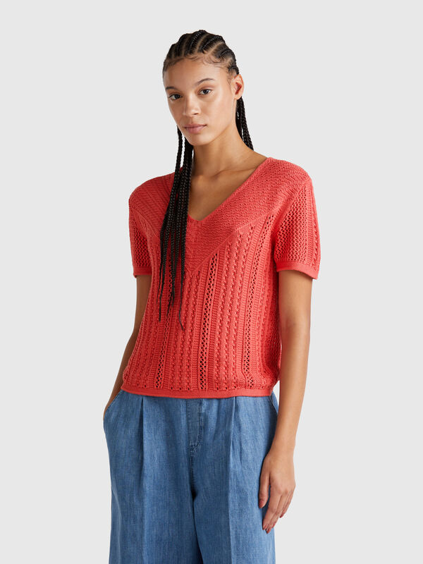 Maglioncino con trafori Donna