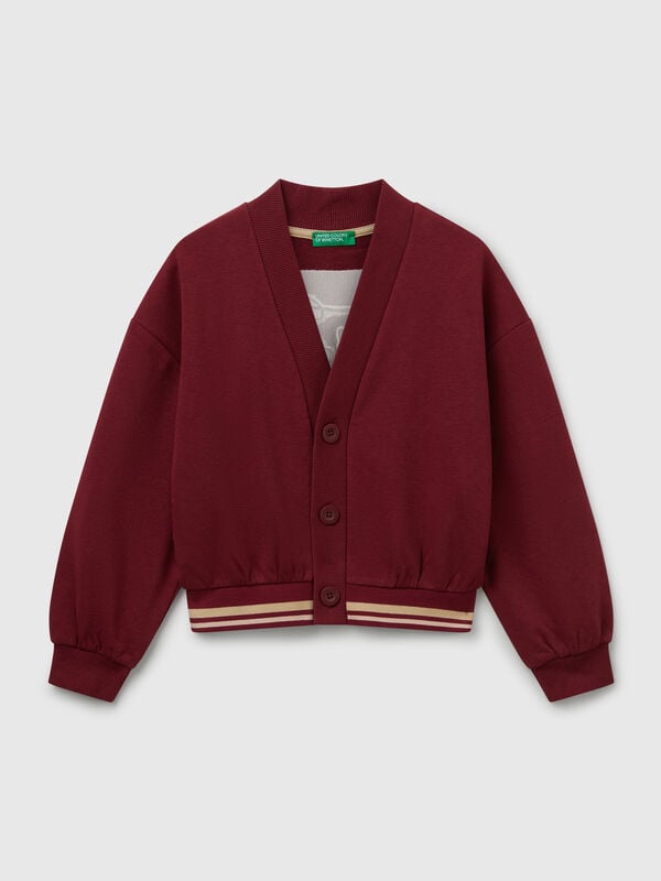 Cardigan in felpa con paillettes Bambina