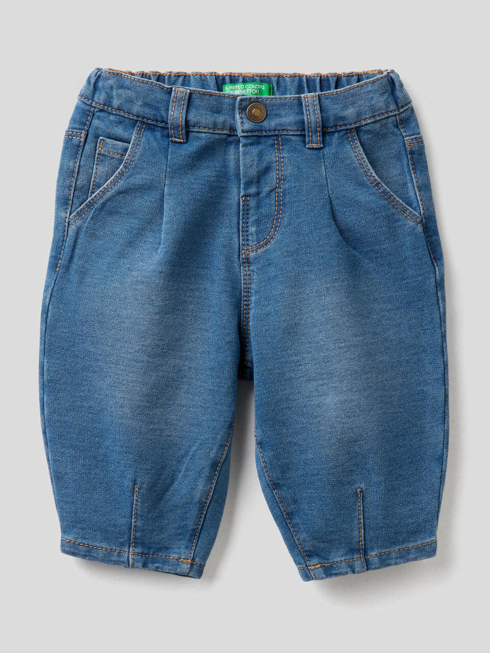 Pantaloni slouchy effetto denim image number 1