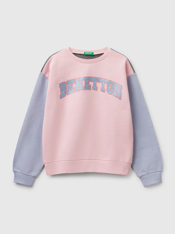 Felpa con stampa glitter Bambina