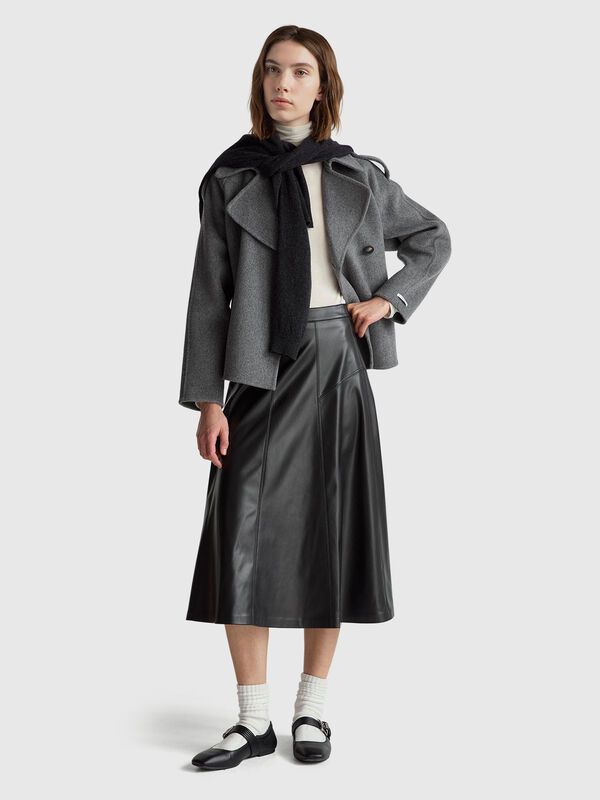 Gonna in tessuto spalmato Donna