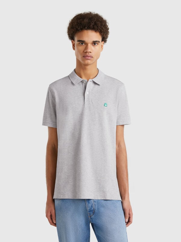 Polo regular fit grigio mélange Uomo